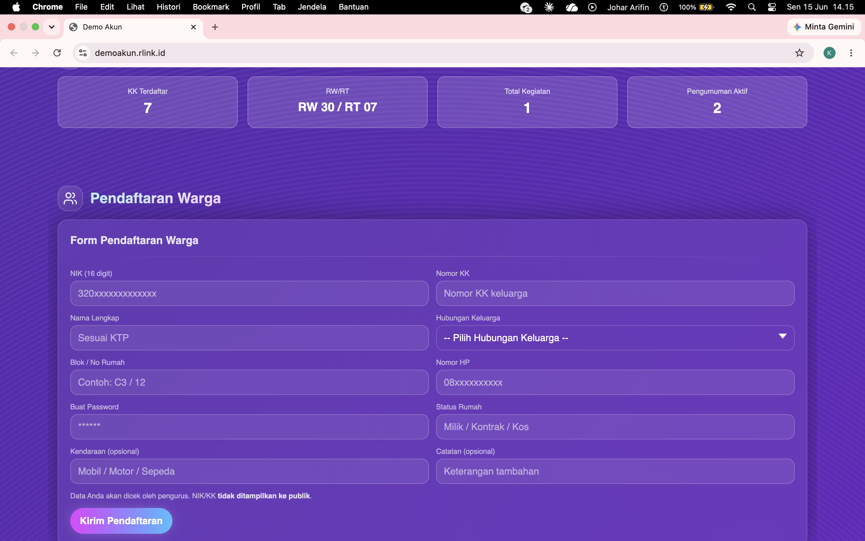 Demo Akun