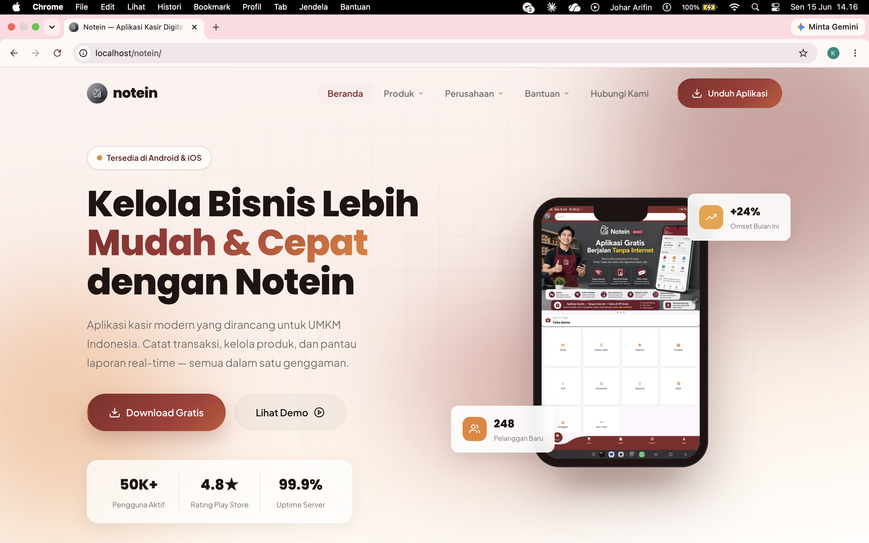 Notein — Landing Page